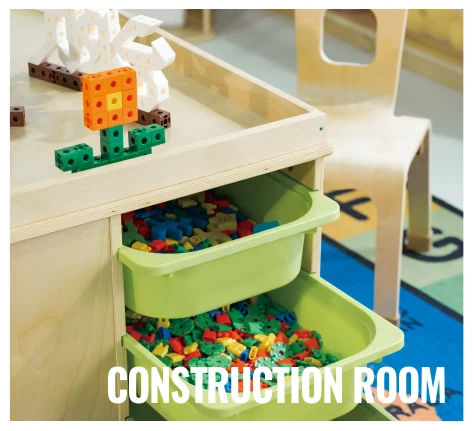 Activity table with tray storage and learning blocks