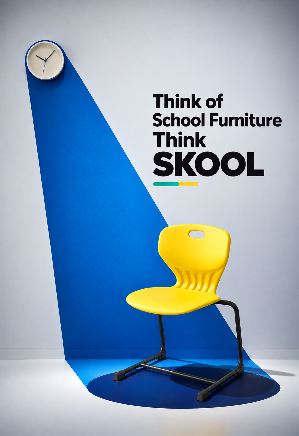 Think of School Furniture, Think SKOOL campaign with yellow chair